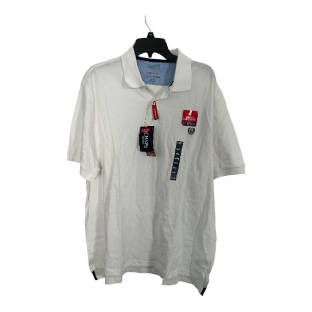 New Mens Chaps White PoloShirt Size XXL